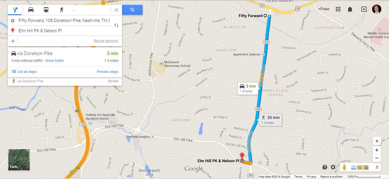 Donelson Hermitage Christmas Parade Route